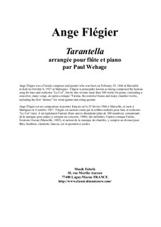 Tarantella: Für Flöte und Piano by Ange Flégier