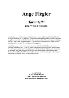 Tarantella: Für Violine und Klavier by Ange Flégier