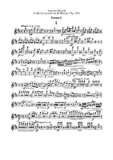 Konzert für Cello und Orchester in h-Moll, B.191 Op.104: Flötenstimmen by Antonín Dvořák