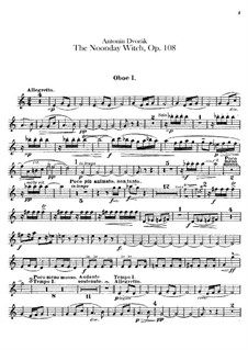 Die Mittagshexe, B.196 Op.108: Oboenstimmen by Antonín Dvořák