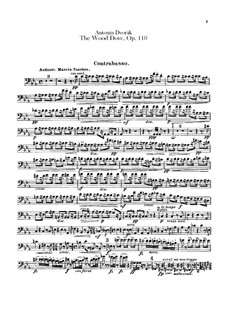 Die Waldtaube, B.198 Op.110: Kontrabassstimmen by Antonín Dvořák