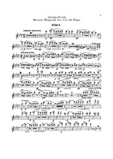 Rhapsodie Nr.3 in As-Dur: Flötenstimme by Antonín Dvořák