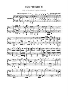 Vollständiger Sinfonie: Version für Klavier, vierhändig by Ludwig van Beethoven