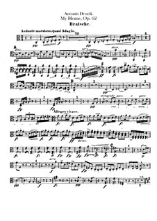 Mein Heim, B.125a Op.62: Violastimme by Antonín Dvořák