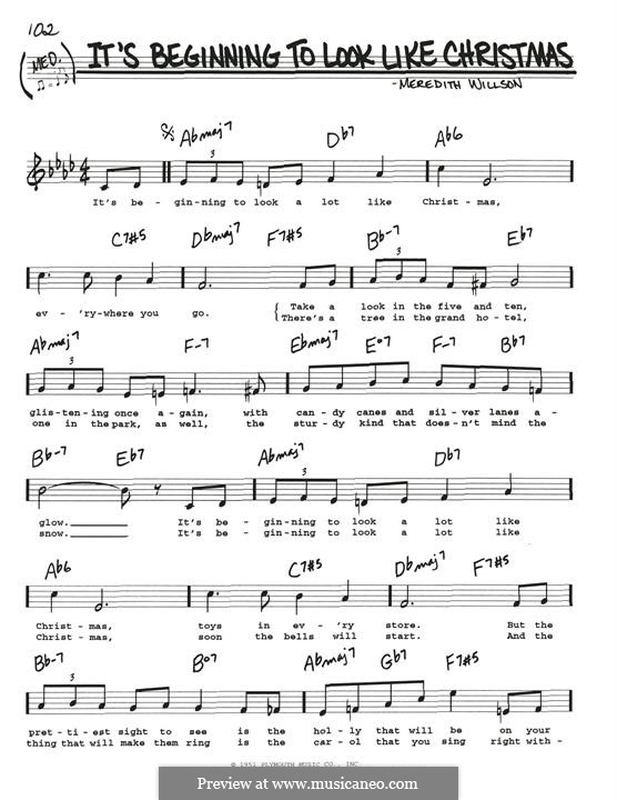 It's Beginning to Look a Lot Like Christmas (Perry Como): Für Gitarre by Meredith Willson