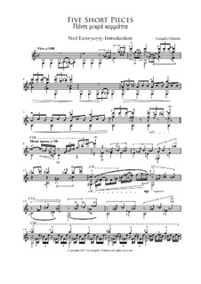 Five Short Pieces - No.1 Introduction: Five Short Pieces - No.1 Introduction by Vangelis Vlahakis