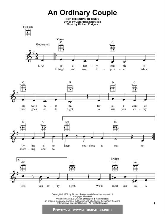 An Ordinary Couple (from The Sound of Music): Für Ukulele by Richard Rodgers