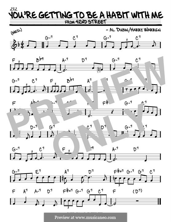 You're Getting To Be a Habit with Me: Für Gitarre by Harry Warren