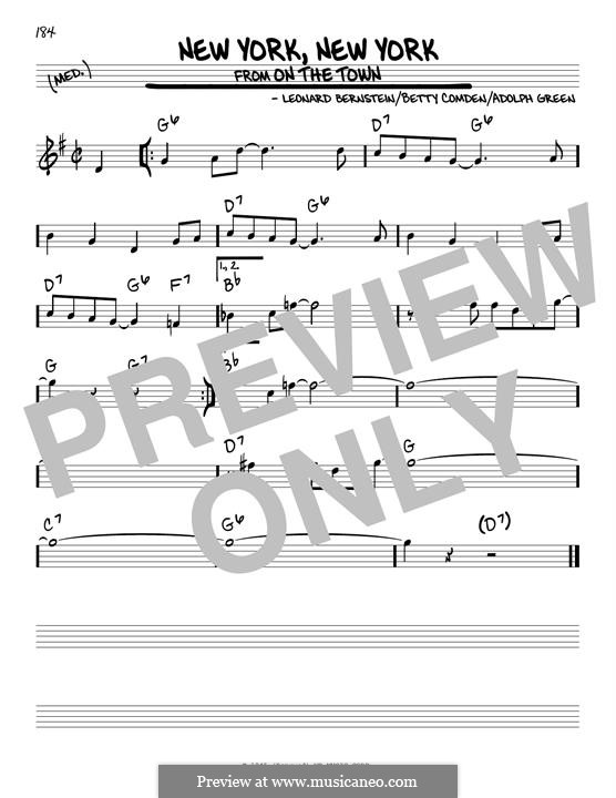 New York, New York (Frank Sinatra) von L. Bernstein Noten auf MusicaNeo