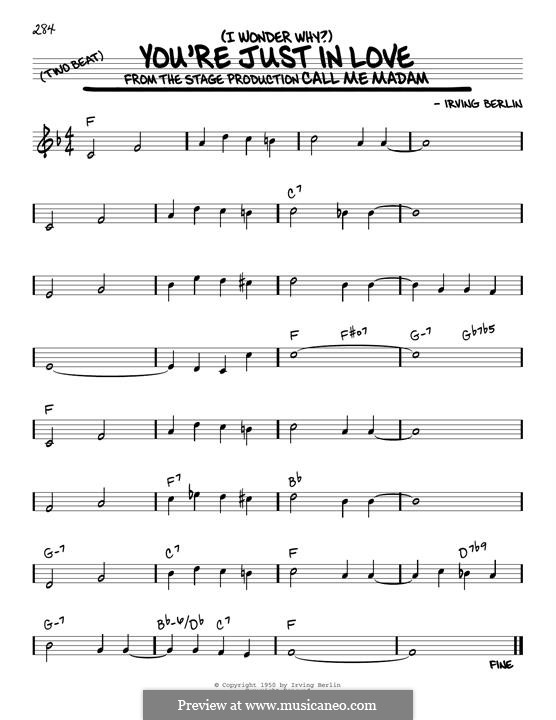 (I Wonder Why?) You're Just in Love: Für Gitarre by Irving Berlin