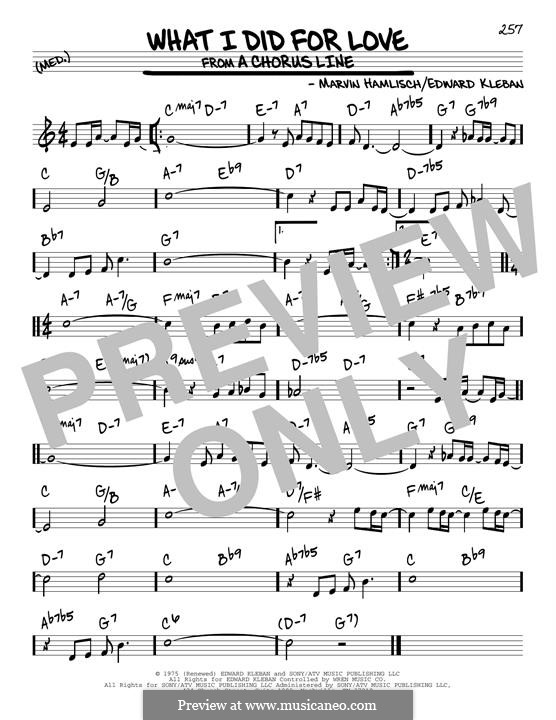 What I Did for Love (Priscilla Lopez): Für Gitarre by Marvin Hamlisch