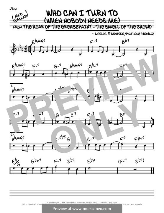 Who Can I Turn To?: Für Gitarre by Anthony Newley, Leslie Bricusse