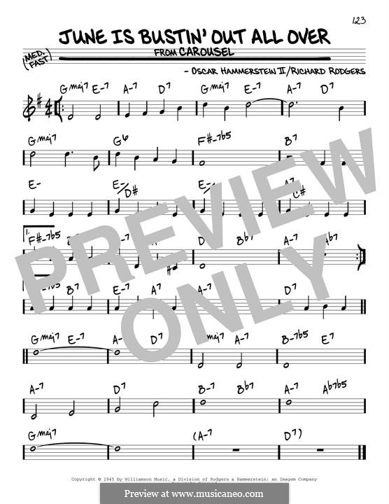 June is Bustin' Out All Over (from Carousel): Für Gitarre by Richard Rodgers