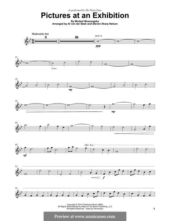 Promenade I: For violin (The Piano Guys) by Modest Mussorgski