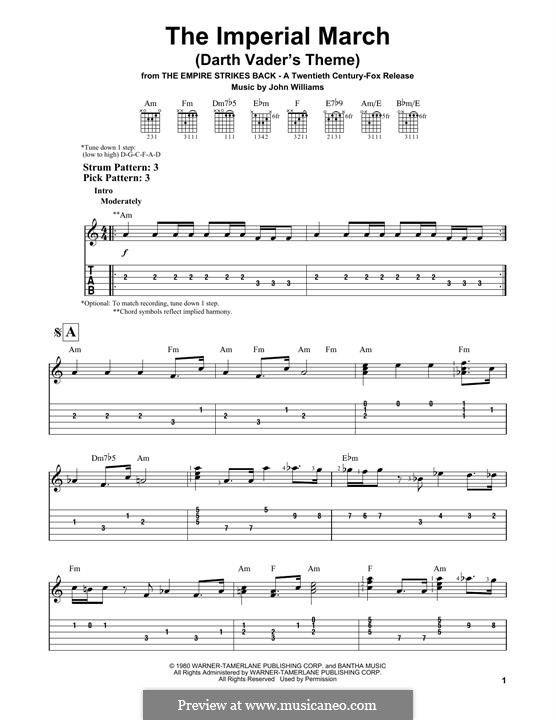 The Imperial March (Darth Vader's Theme): Für Gitarre by John Williams
