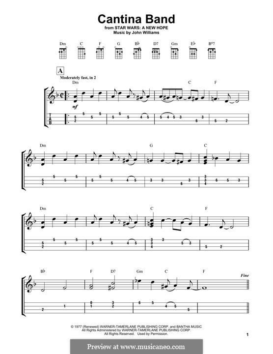 Cantina Band (from Star Wars: A New Hope): Für Ukulele by John Williams