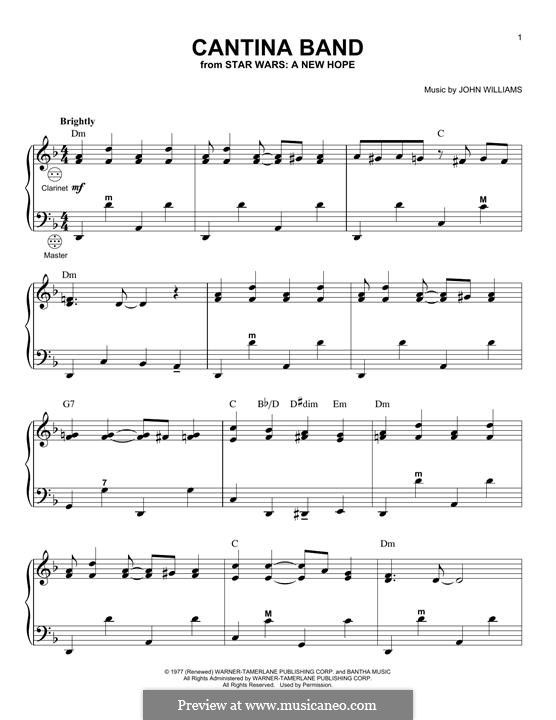 Cantina Band (from Star Wars: A New Hope): Für Akkordeon by John Williams