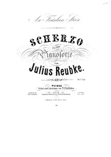 Scherzo in d-Moll, Op.3: Für Klavier by Julius Reubke