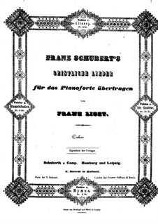 Transkriptionen über Lieder von Schubert, S.562: Nr.2 Himmelsfunken by Franz Liszt