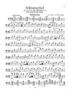 Mainacht: Schlummerlied, für Cello und Klavier – Cellostimme by Nikolai Rimsky-Korsakov