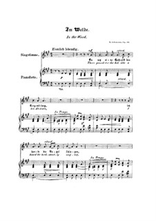 Nr.11 Im Walde: Klavierauszug mit Singstimmen (Englische und deutsche Texte) by Robert Schumann