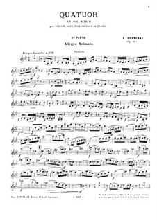 Klavierquartet in g-Moll, Op.38: Violinstimme by Edouard Destenay