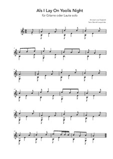Als I Lay On Yoolis Night: Als I Lay On Yoolis Night by Unknown (works before 1850)