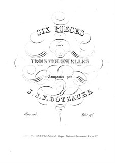 Sechs Stücke für drei Cellos, Op.104: Cellostimme I by Friedrich Dotzauer