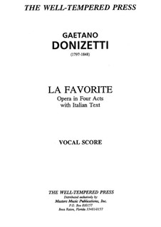 Die Favoritin : Klavierauszug mit Singstimmen by Gaetano Donizetti