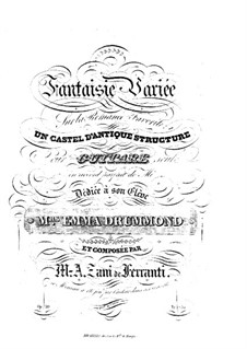 Fantasie und Variationen über Romanze 'Un castel d'unique structure', Op.20: Für Gitarre by Marco Aurelio Zani de Ferranti