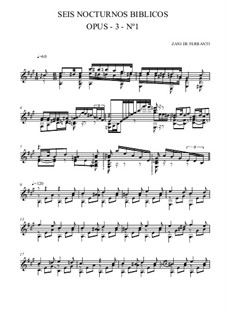 Six nocturnes bibliques, Op.3: Für Gitarre by Marco Aurelio Zani de Ferranti
