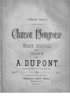 Chanson Hongroise, Op.27: Chanson Hongroise by Auguste Dupont