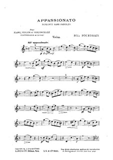 Appassionato: Violinstimme by Félix Fourdrain