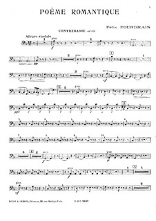 Romantisches Poem: Kontrabassstimme ad libitum by Félix Fourdrain