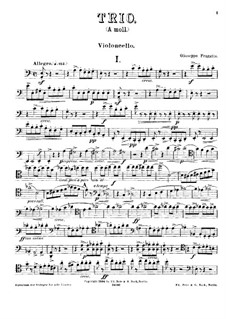 Klaviertrio in a-Moll: Cellostimme by Giuseppe Frugatta