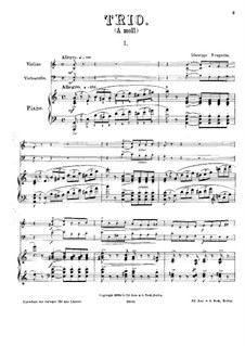 Klaviertrio in a-Moll: Vollpartitur by Giuseppe Frugatta