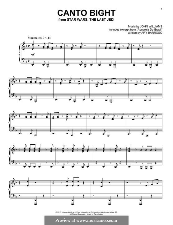 Canto Bight von J. Williams Noten auf MusicaNeo
