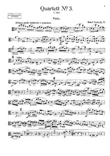 Streichquartett Nr.3 in C-Dur, Op.71: Violastimme by Robert Fuchs