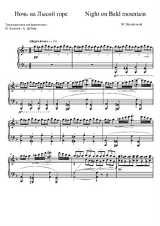 Eine Nacht auf dem kahlen Berge: Version für Klavier by Modest Mussorgski