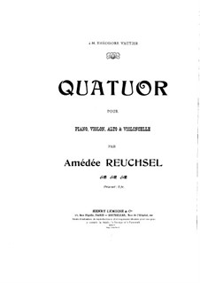 Klavierquartett in c-Moll: Violinstimme by Amédée Reuchsel