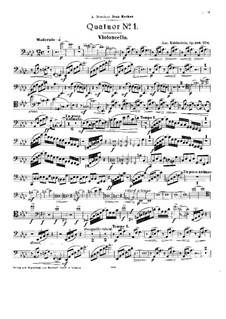 Quartette für Streicher, Op.106 No.1-2: Cellostimme by Anton Rubinstein