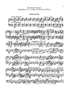 Sinfonie Nr.5 'Prometheus. Dichtung vom Feuer', Op.60: Cellostimmen by Alexander Skrjabin