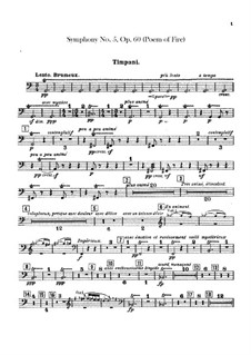 Sinfonie Nr.5 'Prometheus. Dichtung vom Feuer', Op.60: Schlagzeugstimmen by Alexander Skrjabin