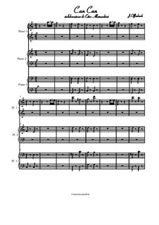 Cancan: For piano sex hands by Jacques Offenbach