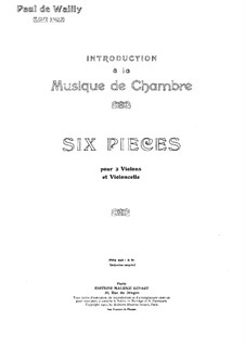Sechs Stücke für zwei Violinen und Cello: Violinstimme I by Paul de Wailly