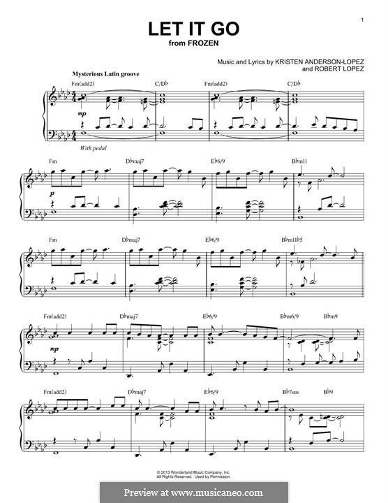 Piano version: Jazz version by Robert Lopez, Kristen Anderson-Lopez