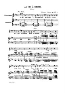 Fünf Gedichte, Op.19: Nr.5 An eine Äolsharfe by Johannes Brahms