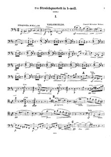 Streichquartett Nr.2 in h-Moll: Cellostimme by Joseph Miroslav Weber
