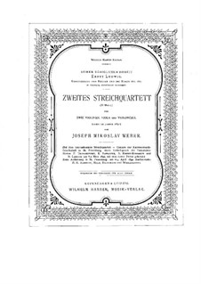 Streichquartett Nr.2 in h-Moll: Violinstimme I by Joseph Miroslav Weber