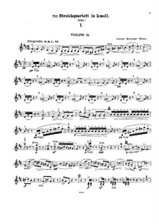 Streichquartett Nr.2 in h-Moll: Violinstimme II by Joseph Miroslav Weber